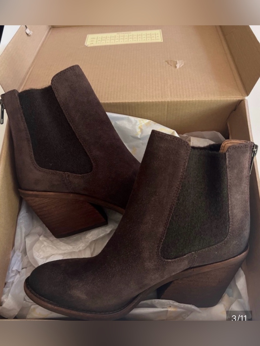 SOFFT Tara Chelsea Lince Dark Brown Heeled Boots 6.5